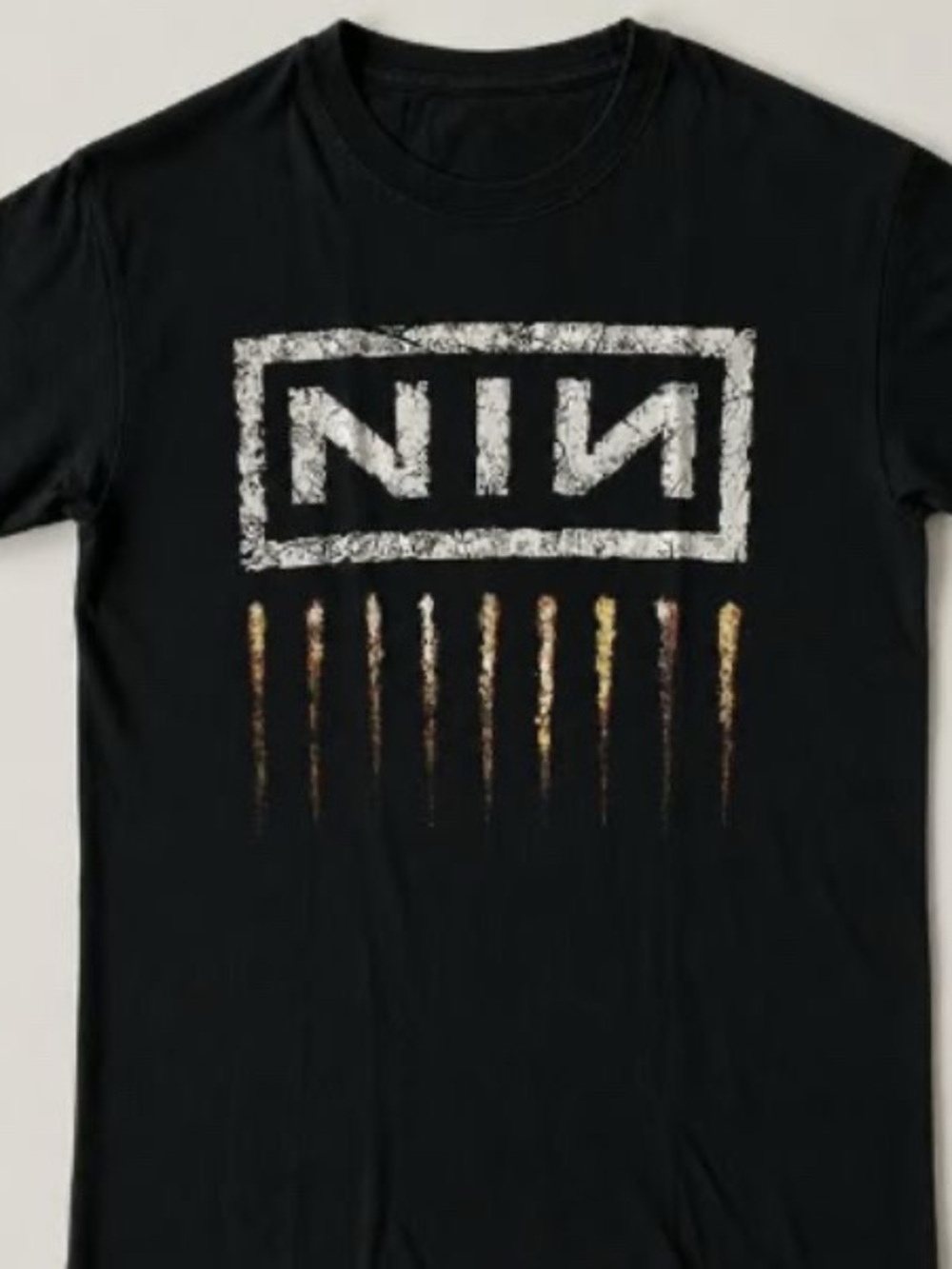 Nine Inch Nails Band Graphic Black T Shirt